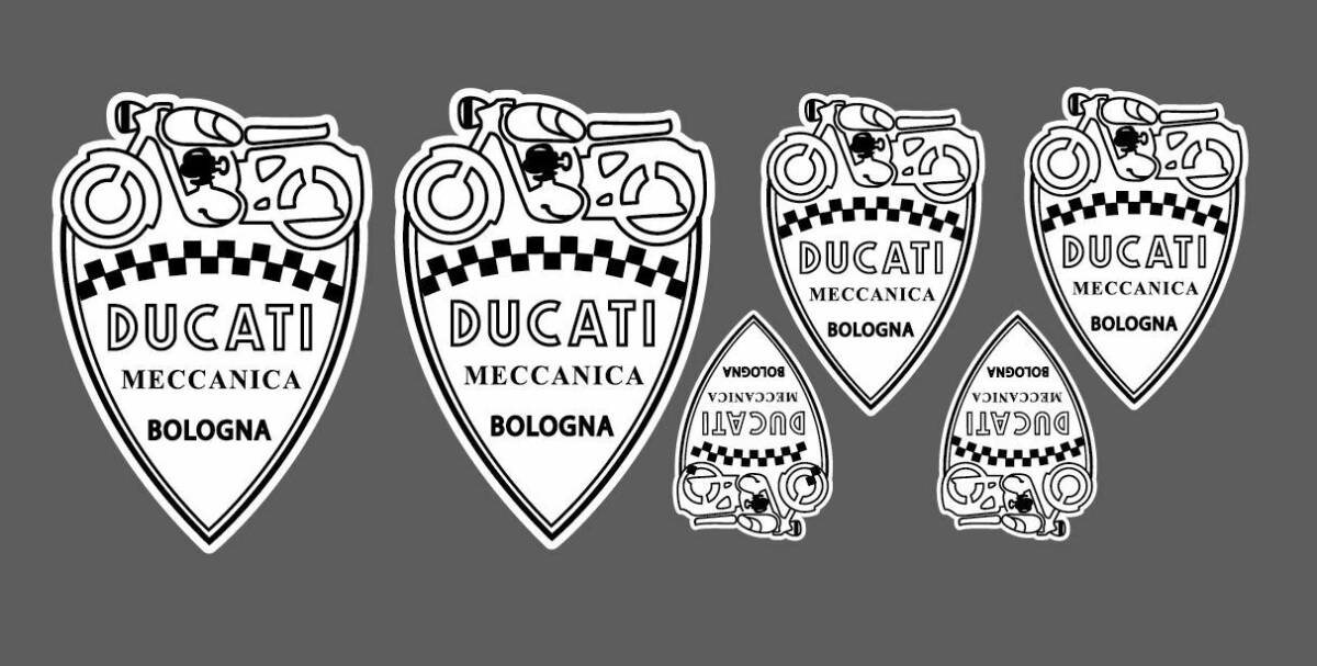 m 海外 DUCATI Meccanica KIT ステッカー セット 4拍卖