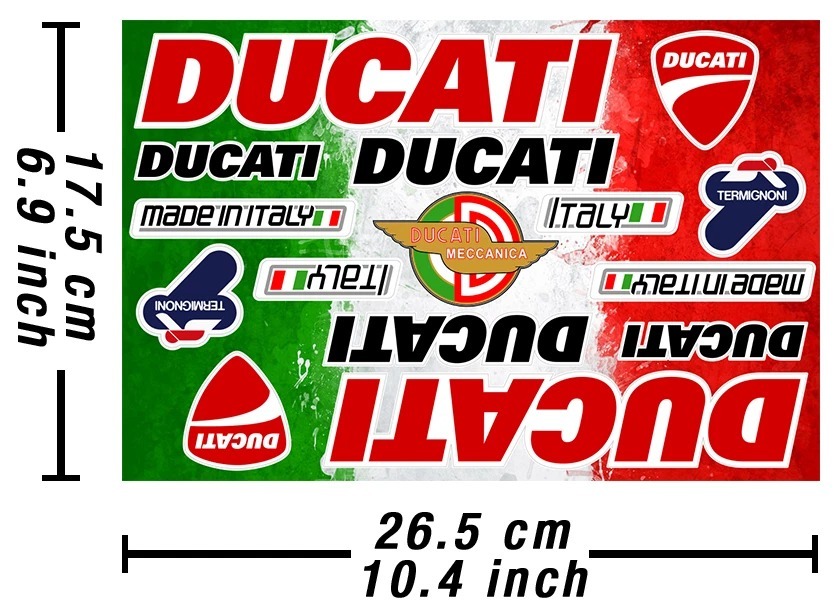m 海外 DUCATI Meccanica KIT ステッカー セット 14拍卖