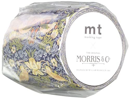 カモ井加工紙 マスキングテープ mt ウィリアムモリス Strawberry Thief Indigo/Mineral 50mm×7m MTWI拍卖