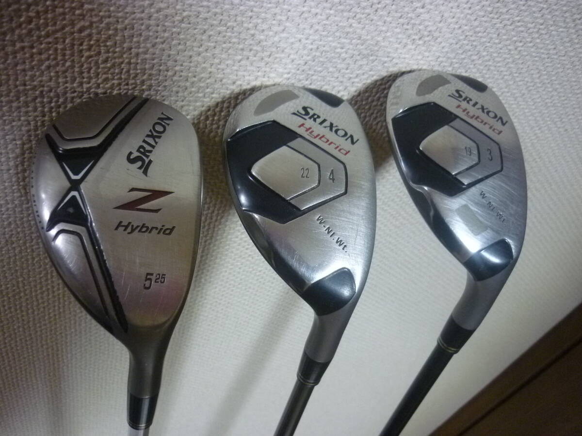 スリクソン SRIXON hybrid U3 19° + U4 22° + U5 25° 3本セット拍卖