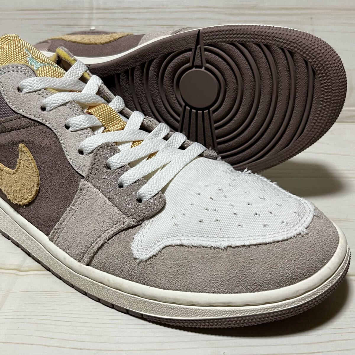 nike AIR JORDAN 1 LOW SE CRAFT ナイキ エア ジョーダン "INSIDE OUT" DN1635 200 US10.5 28.5cm 美品拍卖