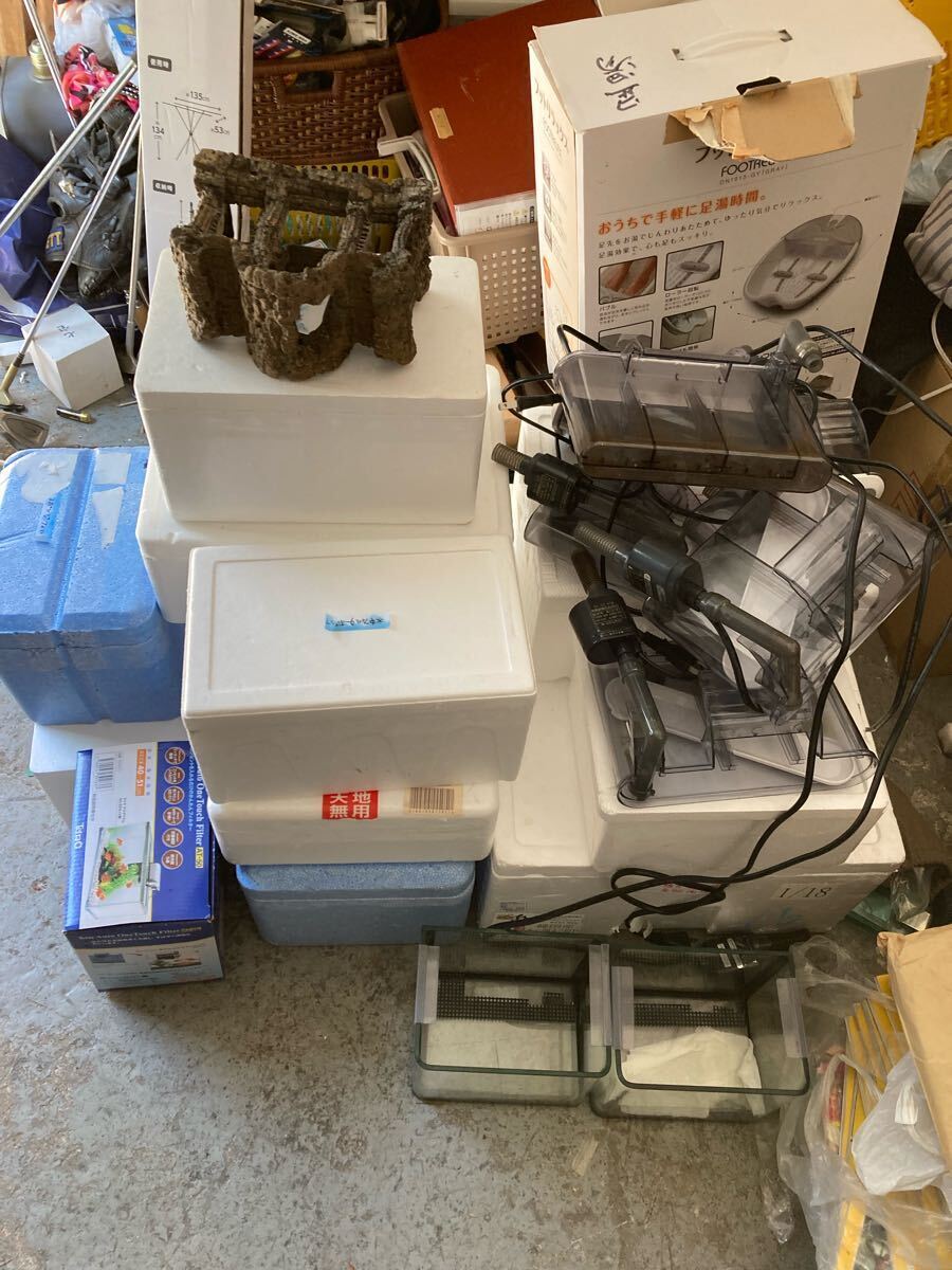 【雑貨】 メダカ 小魚 飼育 セット水槽 ヒーター ろ過 ポンプ 餌 石 その他 まとめ セット ブリーダー 転売 輸出 フリマ拍卖