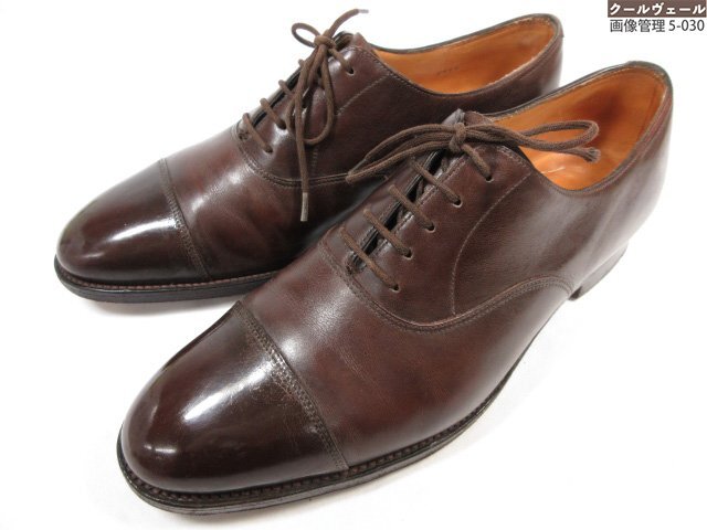 美品 【ジョンロブ JOHN LOBB】 旧ロゴ エドワードグリーン製 シティ CITY 内羽根 シューズ 靴 (メンズ) size7E8695 濃茶 ◯30MZA7623◯拍卖