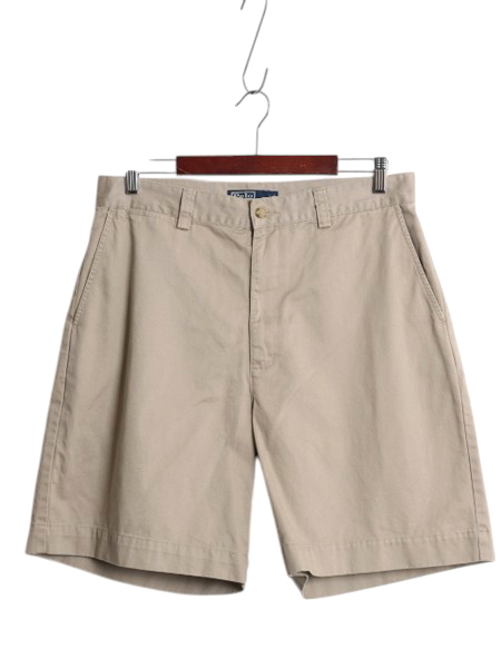 00s ポロ ラルフローレン コットン チノ ショートパンツ メンズ 33 / 古着 オールド ショーツ 短パン ノータック ポロチノ アーミー タイプ拍卖