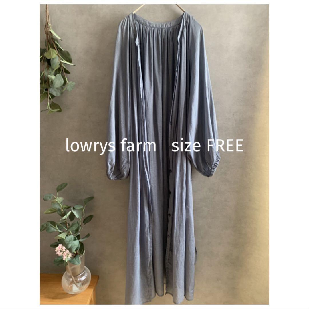 古着 lowrys farm シアーロングワンピース 透け感拍卖