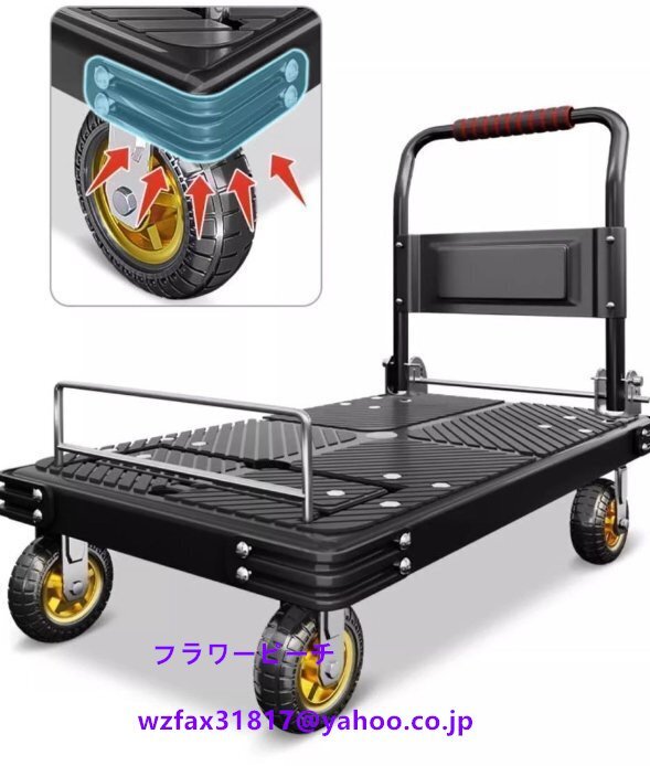 小推車引く荷車折り畳み軽い手引き車運搬台車家庭用速達取小推神器拍卖