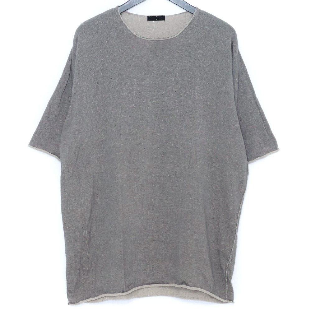 DEVOA ニットショートスリーブTシャツ サイズ3 グレー デヴォア knit s/s tee 半袖カットソー tops拍卖