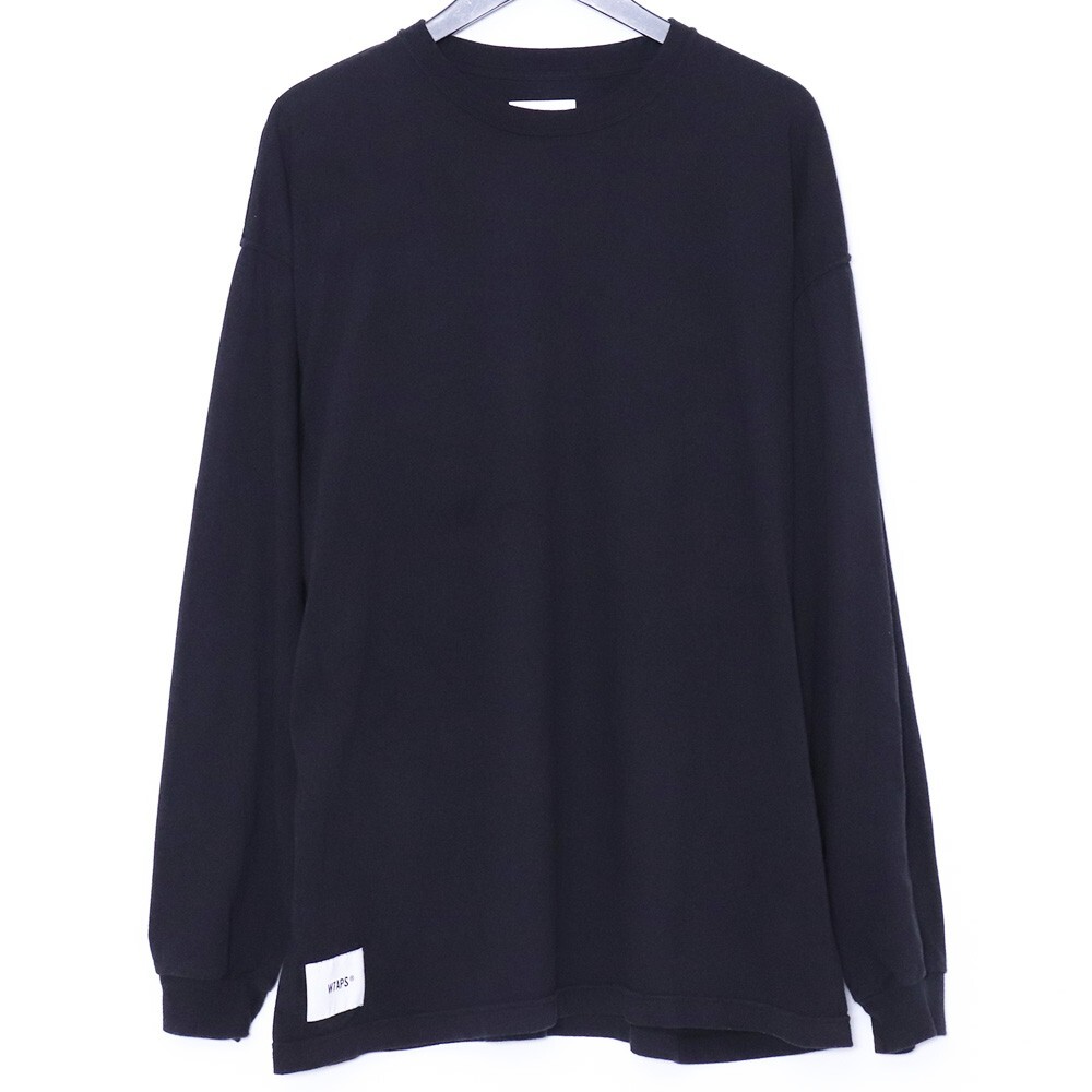 WTAPS AII 03 LS CTPL SIGN 3サイズ ブラック 231ATDT-CSM22 ダブルタップス バックロゴ刺繍ロングスリーブTシャツ 長袖カットソー拍卖
