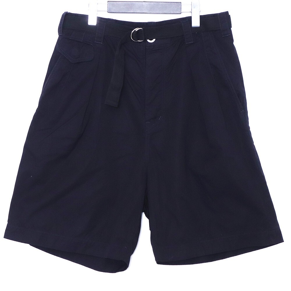 SACAI PLEATED SHORTS サイズ2 ネイビー 16-00973M サカイ プリーツショーツ ショートパンツ ミリタリー ベルト付拍卖