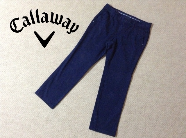 ★中古★キャロウェイ ゴルフ メンズ パンツ 紺 ネイビー 刺繍ロゴ W82 Callaway GOLF C22126120拍卖