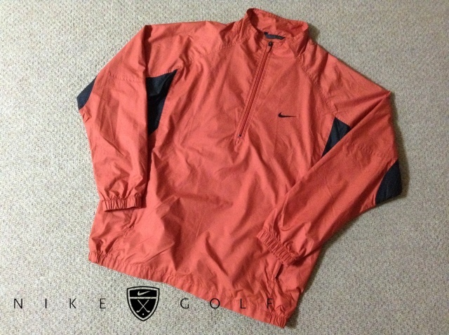 ★美品★ナイキ ゴルフ FIT STORM レインジャケット ハーフジップ メンズ L レッド 00s オールド 古着 ヴィンテージ NIKE GOLF 229629-821拍卖