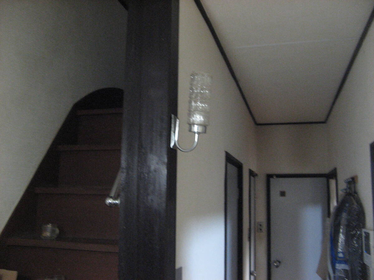 ランプシェード ガラス 筒型 壁に設置 レトロ 照明 同梱手渡し可拍卖