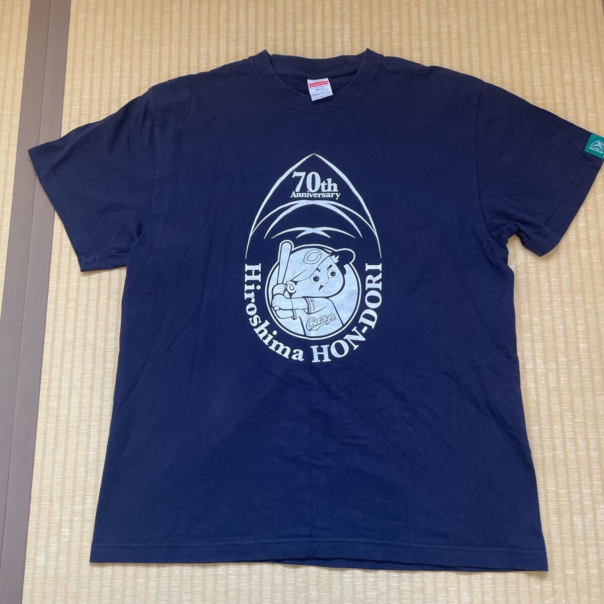 非売品 広島東洋カープ 広島本通り協会 コラボTシャツ オリジナル記念Tシャツ Hiroshima Carp 半袖Tシャツ ノベルティTシャツ拍卖