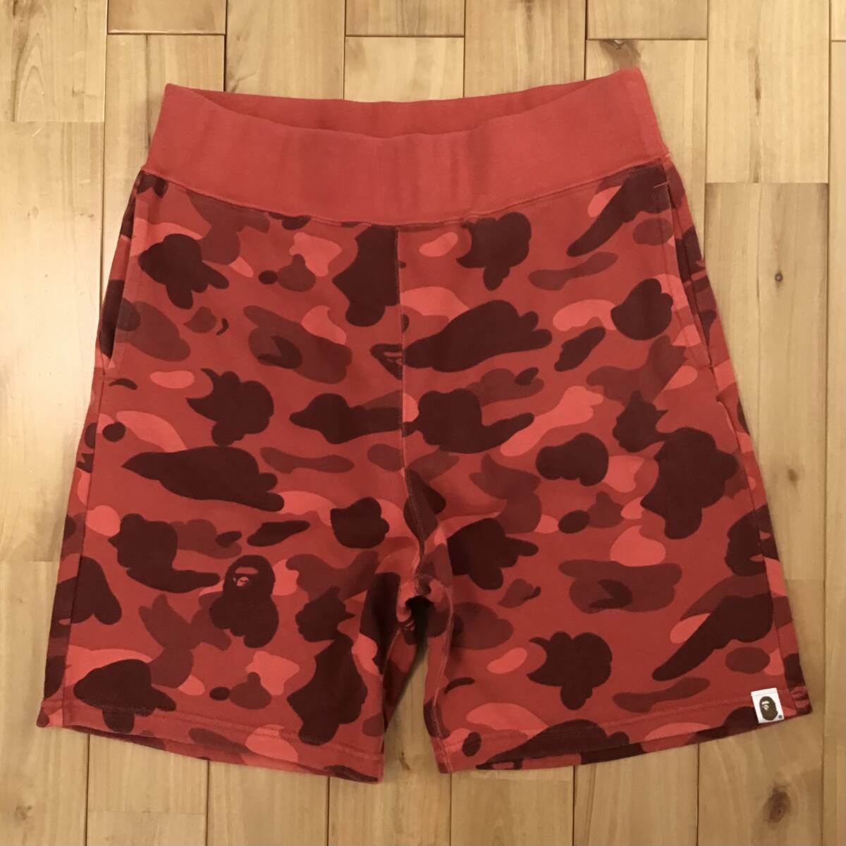 Red camo スウェット ハーフパンツ Mサイズ a bathing ape BAPE sweat shorts エイプ ベイプ アベイシングエイプ レッドカモ 迷彩 y726拍卖