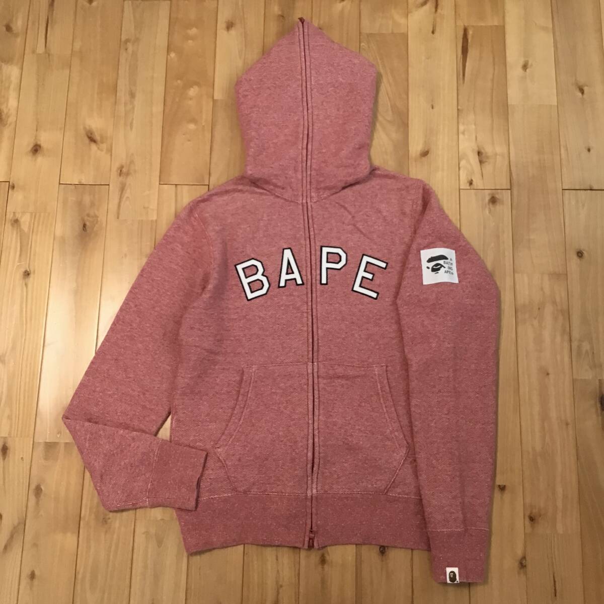 BAPE LOGO フルジップ パーカー Lサイズ a bathing ape full zip hoodie エイプ ベイプ アベイシングエイプ y9944拍卖