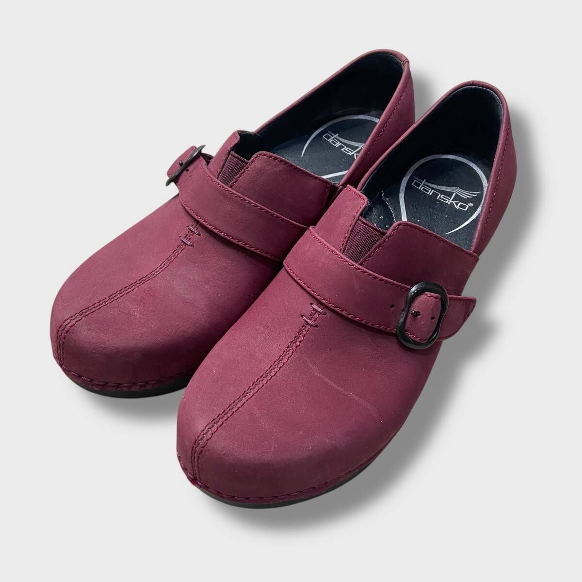 送料無料☆美品☆dansko☆ダンスコ☆タマラ☆クロッグサンダル☆パープル系☆レディース23.5-24cm☆F25M拍卖