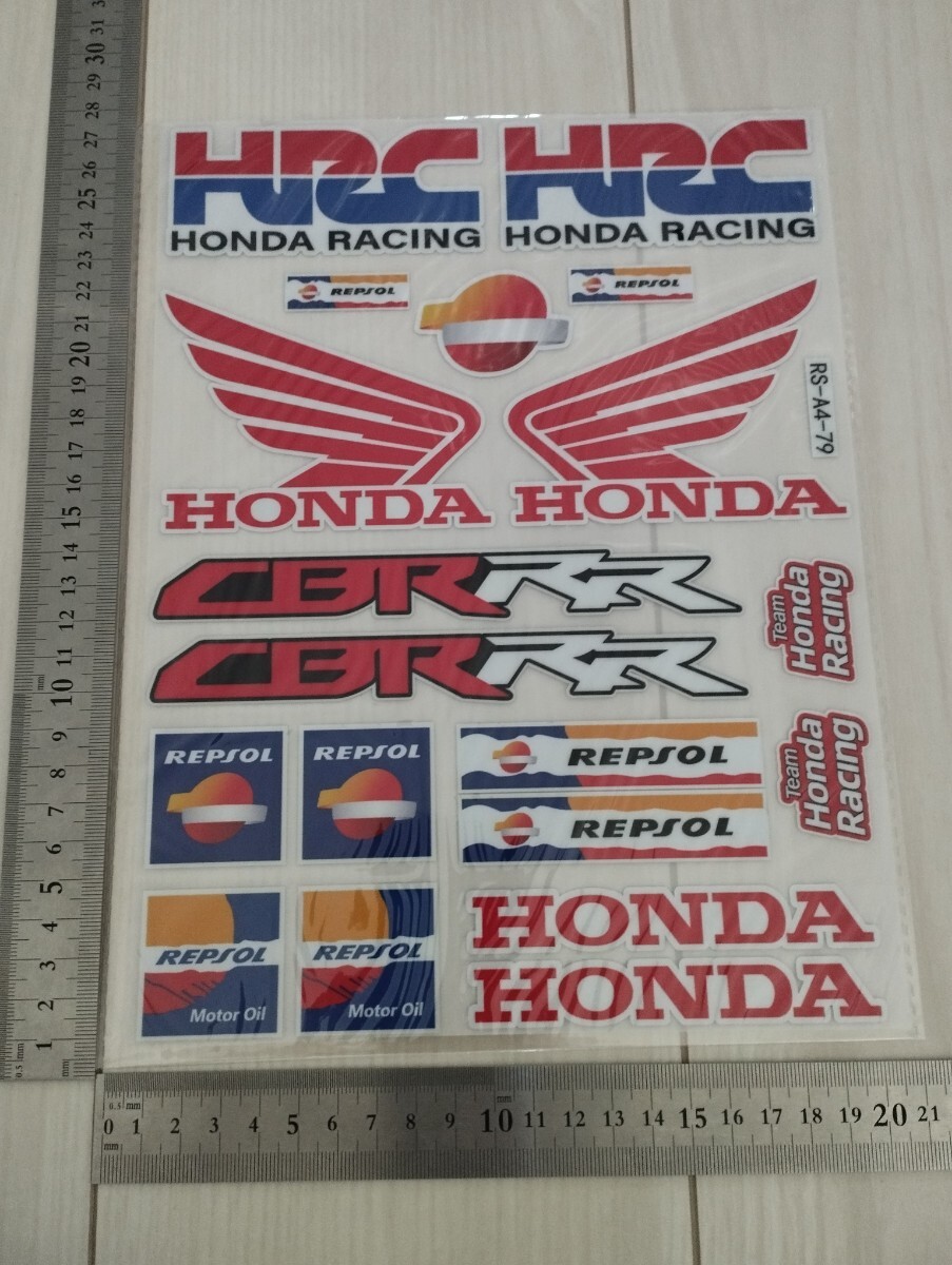 HONDAステッカー 1シート分  バイクステッカー 防水 motoGP レーシングステッカー ヘルメット ホンダステッカー拍卖