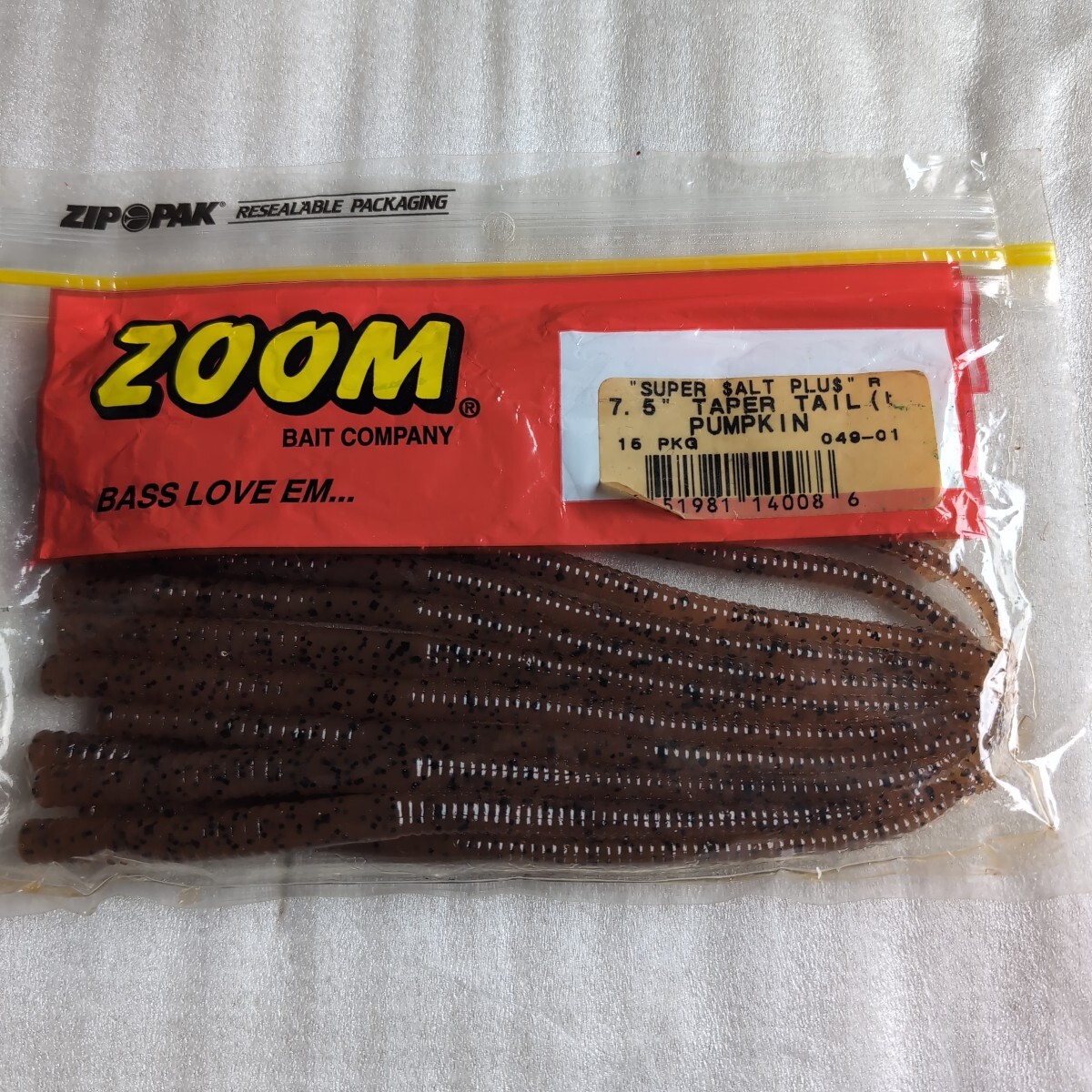 ■未使用品■ZBC■テーパーテール■7.5インチ、15本入、パンプキン■拍卖