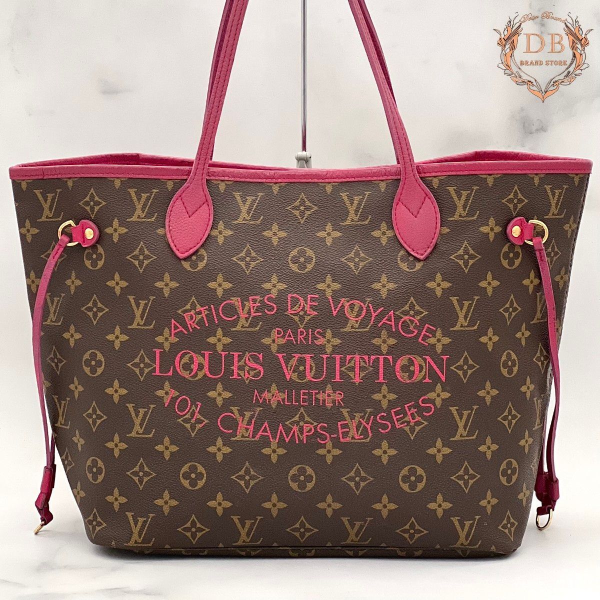 【限定品】ルイヴィトン ネヴァーフルMM イカットフラワー サマーコレクション ホットピンク LOUIS VUITTON バッグ 新品未使用級 鑑定済み拍卖