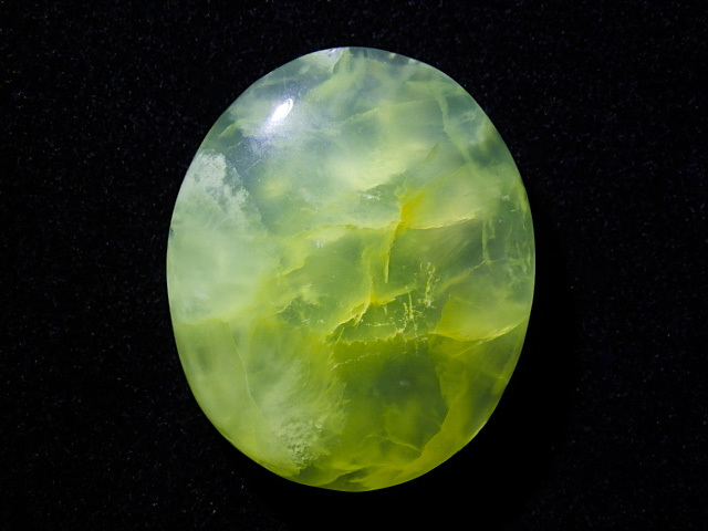 ★イエロープレナイト★10.0g/29.3mm★天然石ぶどう石★オーバルシェイプカボションルース裸石レア鉱物★ kamesan拍卖