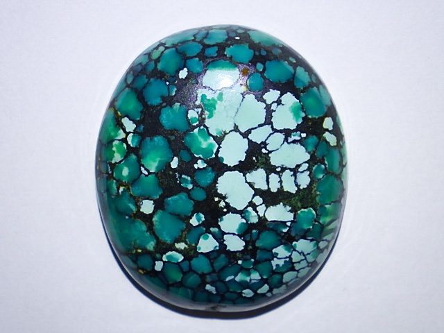 ★チベットターコイズ★28.2ct/25.0mm★ヒマラヤ産守護石チベタンターコイズ天然石トルコ石カボションルース裸石鉱物磨き石kamesan拍卖