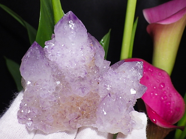 ★カクタスクォーツアメジスト★63mm/97.9g★スピリットクォーツ★精霊水晶クラスター天然石紫水晶群生原石鉱物 kamesan拍卖