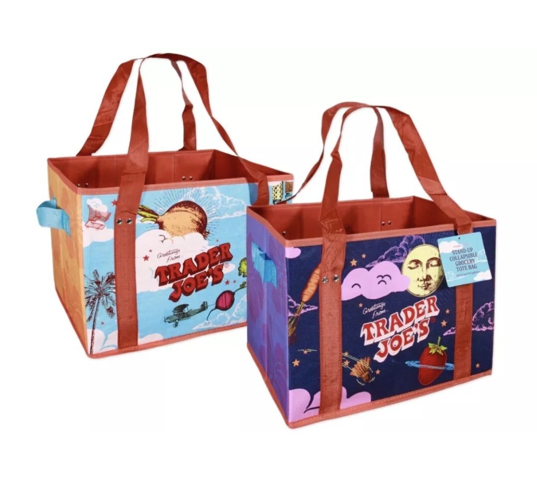 トレーダージョーズ Trader Joe's ★  ボックストートバッグ   折りたたみバッグ  収納ボックス ★ 新品拍卖