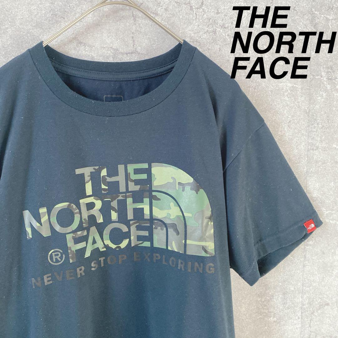 THE NORTH FACE カモフラージュロゴ Tシャツ 半袖 Mメンズ拍卖