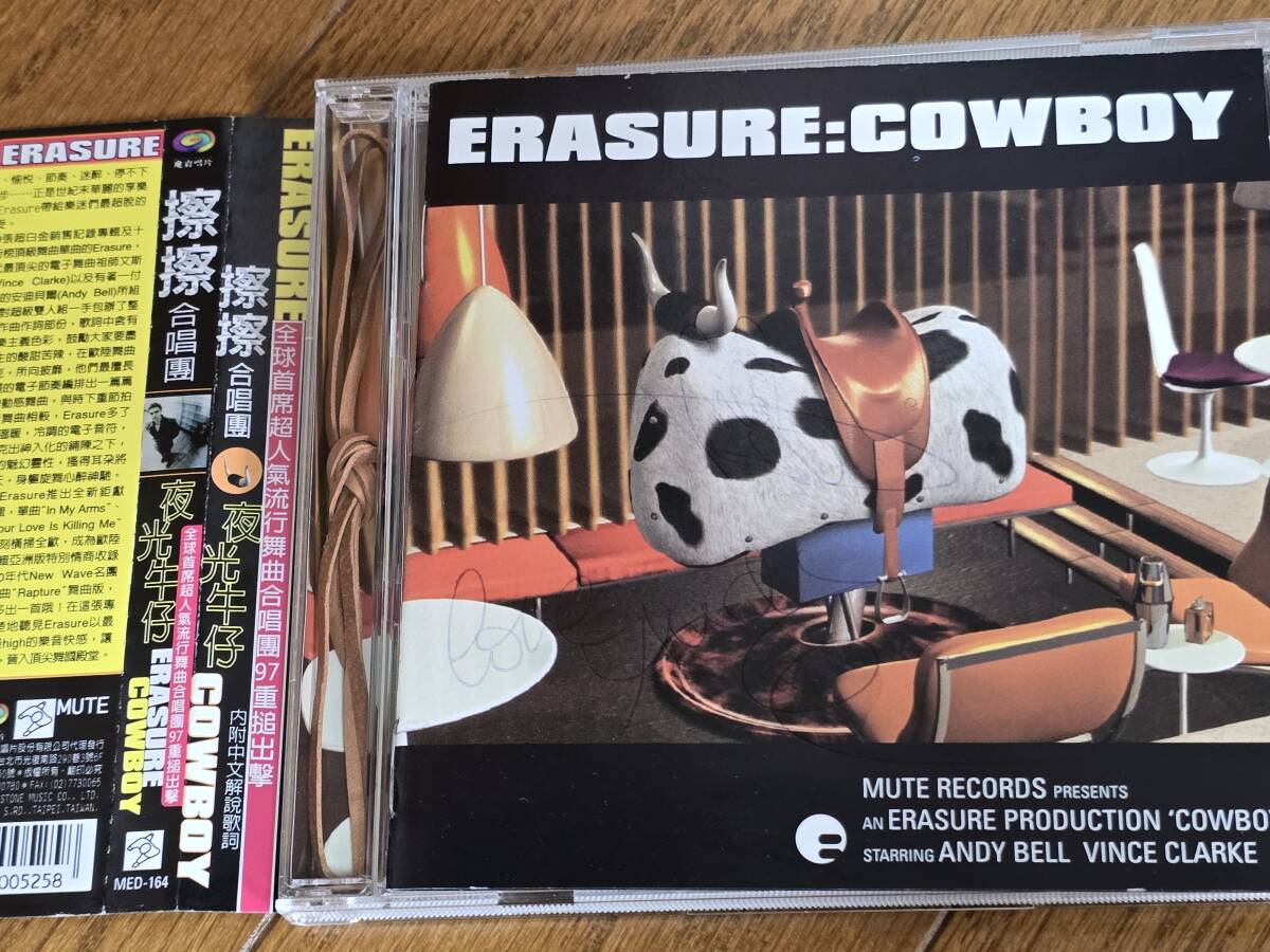 (CD) Erasure●イレイジャー 擦擦合唱團 / Cowboy 夜光牛仔 台湾盤 直筆サイン入り拍卖