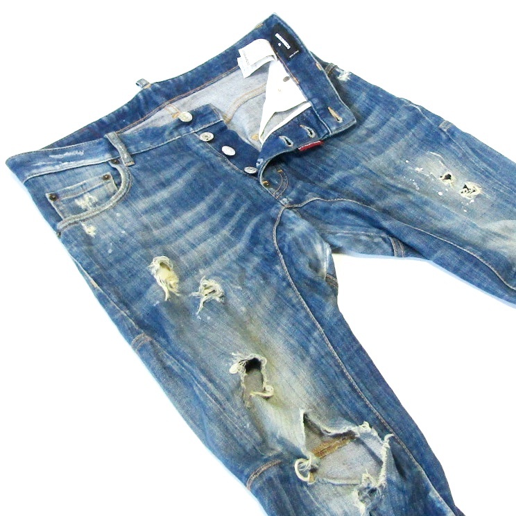 DSQUARED2ディースクエアード▼ストレッチスキニーバイカーデニム▼サイズ46▼ウエスト約82cm拍卖