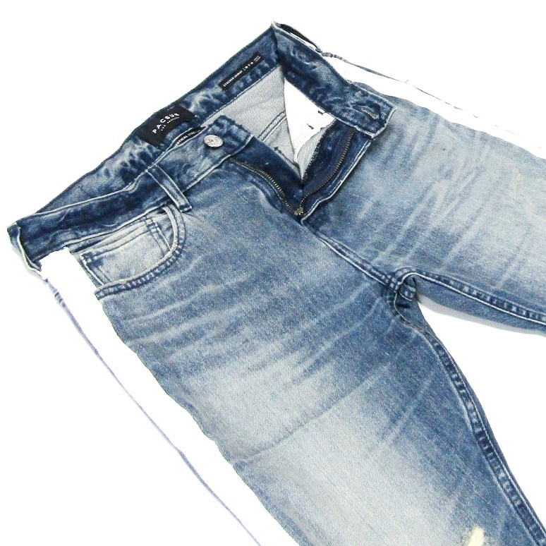 PACSUNパクサン▼ストレッチスキニーデニム▼クラッシュ加工▼30インチ▼ウエスト約80cm拍卖