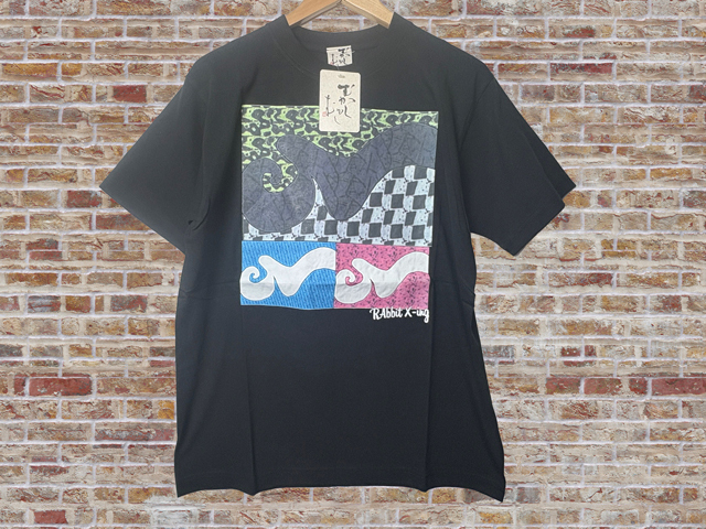 黒 Mサイズ 3960円 RabbitX-ing ロゴグラフィック むかしむかし 半袖Tシャツ拍卖
