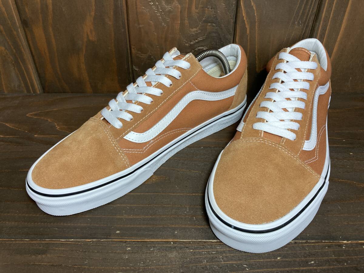 ★VANS バンズ US企画 OLD SKOOL オールドスクール ライト ブラウン×白 28.0cm 未使用品 検 ハーフキャブ SK8 スリッポン ERA スタイル36拍卖