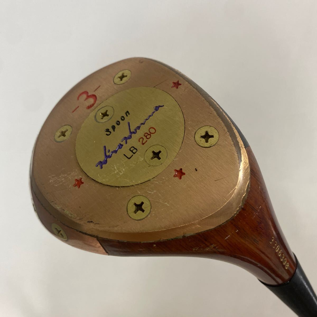 R0611 希少 HIRO HONMA LB-280 パーシモンウッド#3◇ TITANIUM-CARBON ゴルフクラブ カーボン拍卖