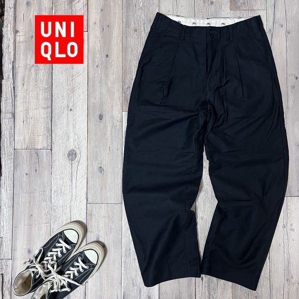 ☆UNIQLO JW ANDERSON ユニクロ JW アンダーソン☆タックパンツ ブラック size(76㎝) S2356拍卖