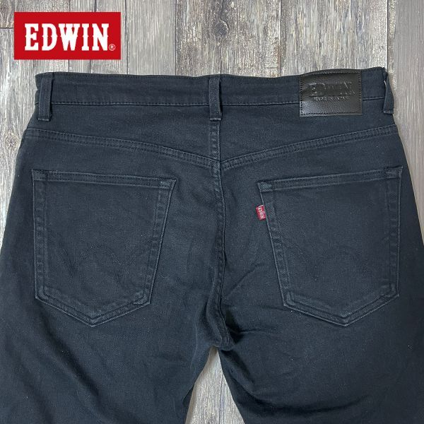 ☆EDWIN エドウィン☆E502R ストレッチ ブラック デニム パンツ W34 S2396拍卖
