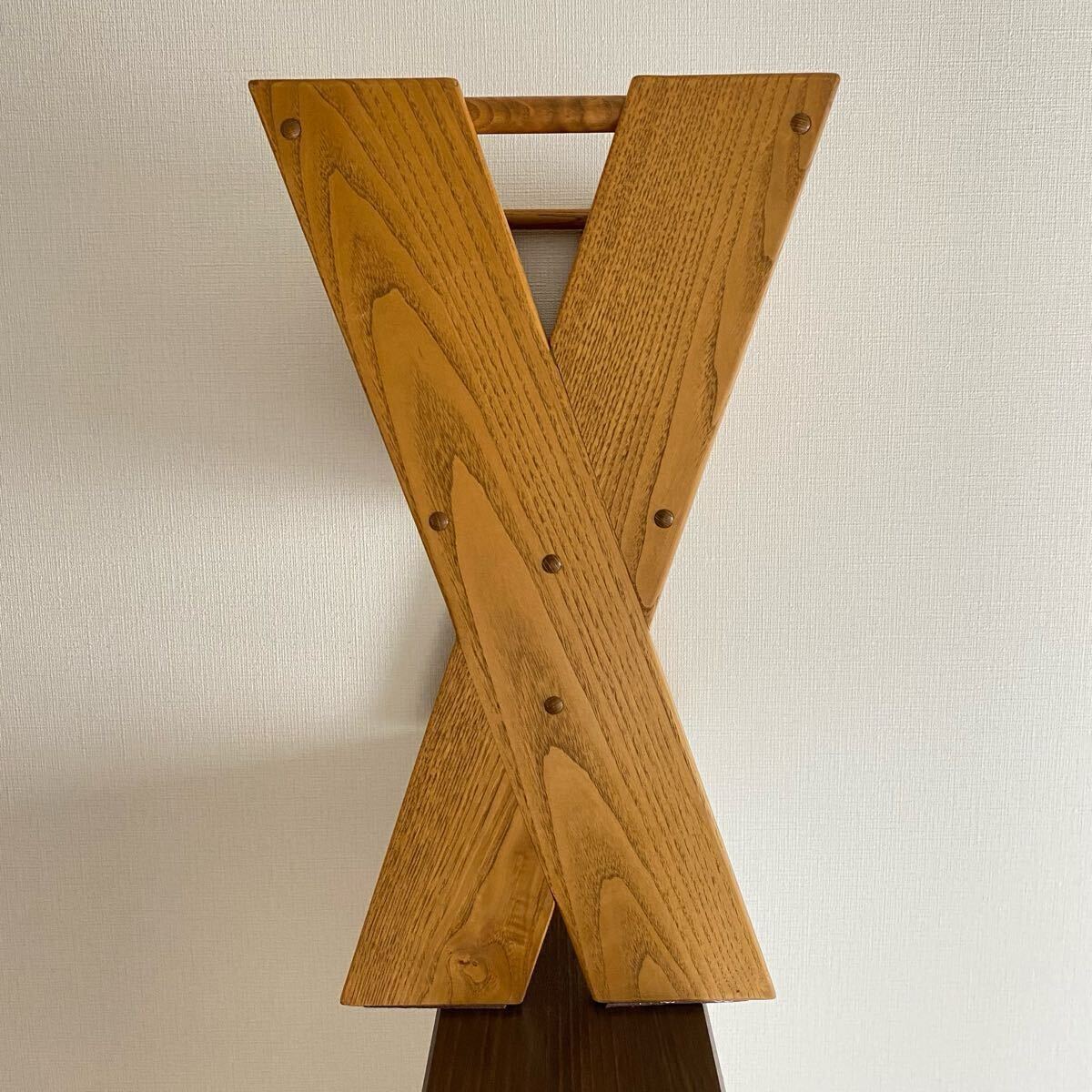 受注生産品 遊木舎西尾 マガジンラックX 栗の木 無垢材 北欧 ブックスタンド YUBOKUSHA 職人 デザイン拍卖