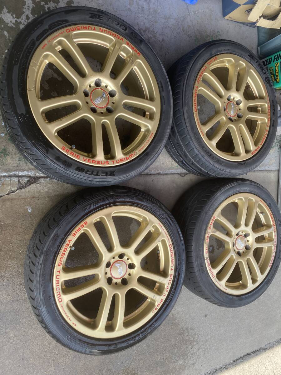 ◆AS621-3K◆RAYS◆レイズ◆VESTA◆インプレッサ等◆17×7J+48◆5H100◆ETRO◆215/45R17◆4本セット◆中古品◆拍卖