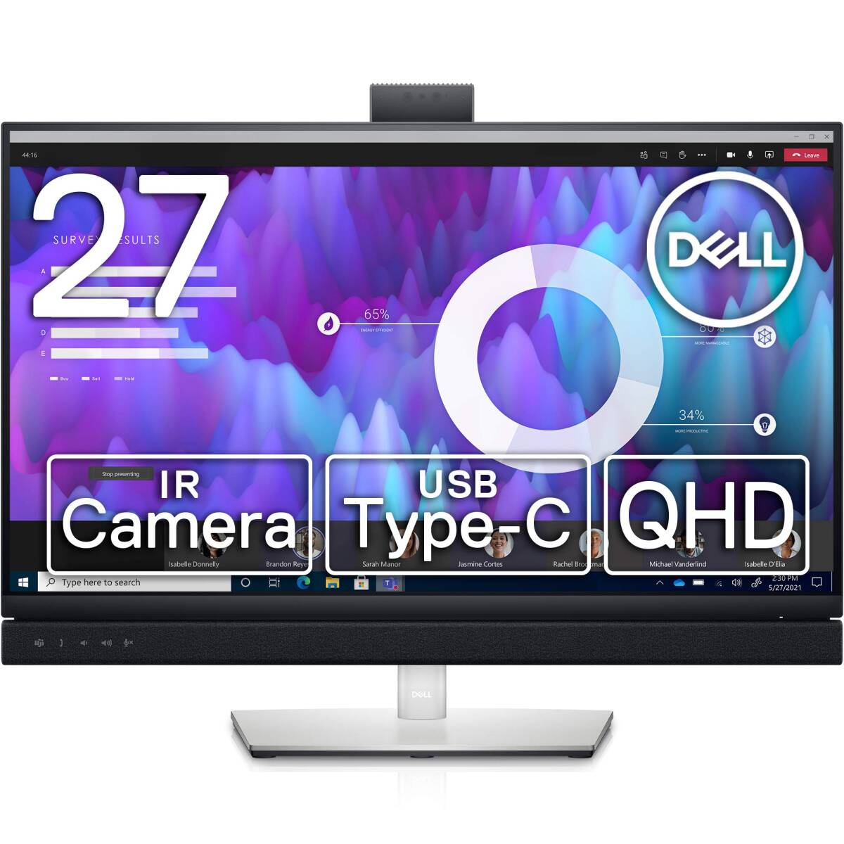 【中古】Dell C2722DE 27インチ ビデオ会議 モニター ディスプレイ (3年間無輝点交換保証/QHD/IPS 非光沢/USB-C Dis拍卖