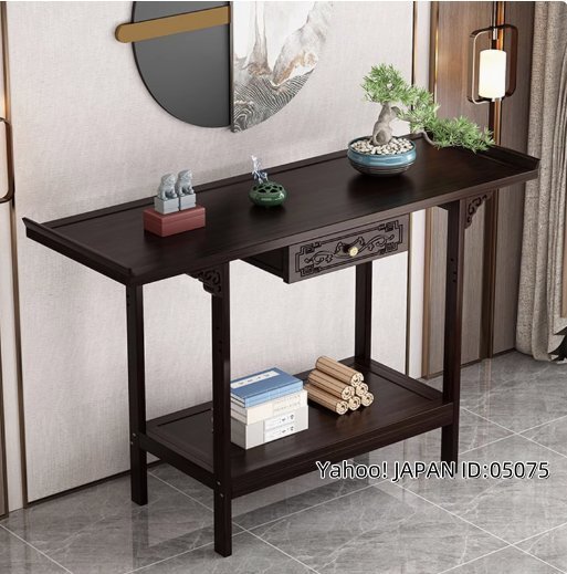 新中式の玄関テーブル、玄関台、入り口に正面で見える軽熟なデコレーションキャビネット、壁に付いています拍卖