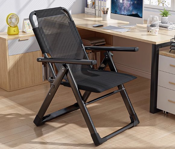 オフィス昼寝用の折りたたみ椅子、リビングやベランダで使用可能な座り寝兼用のリクライニングチェア拍卖