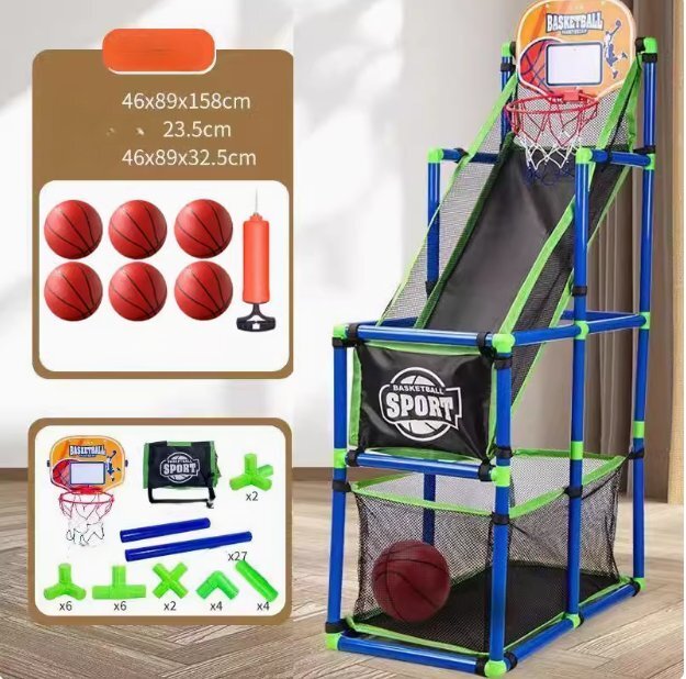 6歳から10歳の男の子向け家庭用手動昇降式バスケットボールシュートマシン、家族向けボールゲーム拍卖