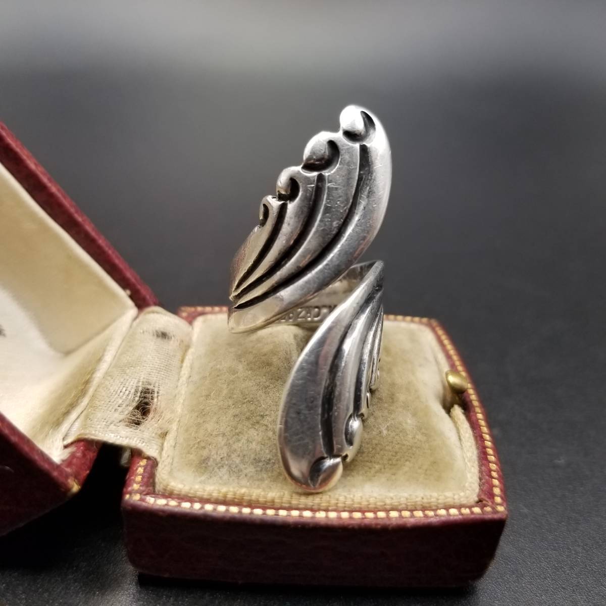 A.CAZARES メキシコ 925 シルバー ヴィンテージ リング 銀 クランパーブレスレットデザイン 指輪 ラップリング TAXCO タスコ 8g 8Y-K拍卖