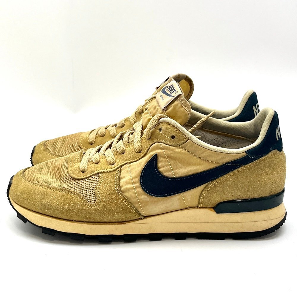 A) NIKE ナイキ 80s EQUATOR ベージュ系 ローカットスニーカー size7 824882 USA製 経年 ヴィンテージ 観賞用など 現状渡し拍卖