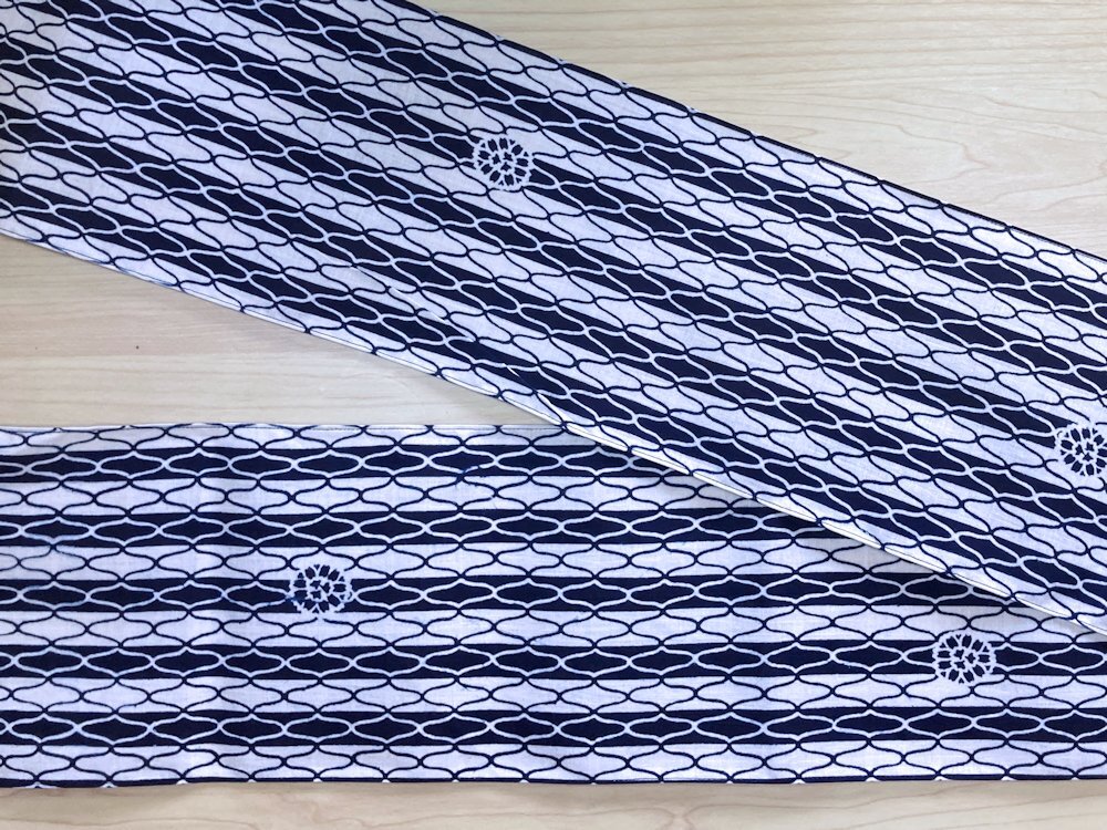 【六尺褌】YLL285-01~02 浴衣地 紺 W16.5㎝ x L285cm拍卖