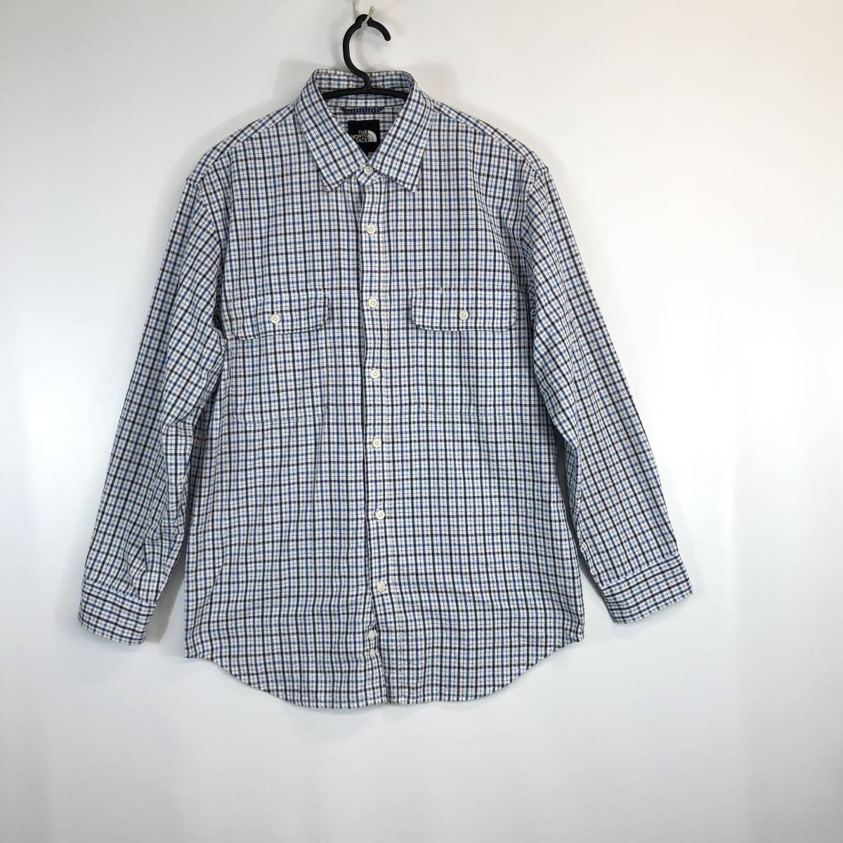 ノースフェイス THE NORTH FACE 長袖ボタンダウンシャツ チェック NT21086 シアサッカー生地 Lサイズ拍卖