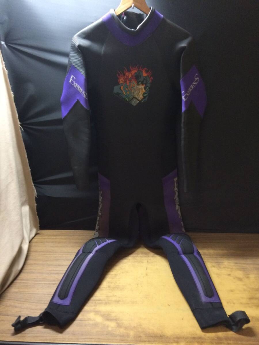 FF116 Express フルスーツ 3mm サーフィン スプリング スキューバダイビング 川遊び マリンスポーツ/140拍卖