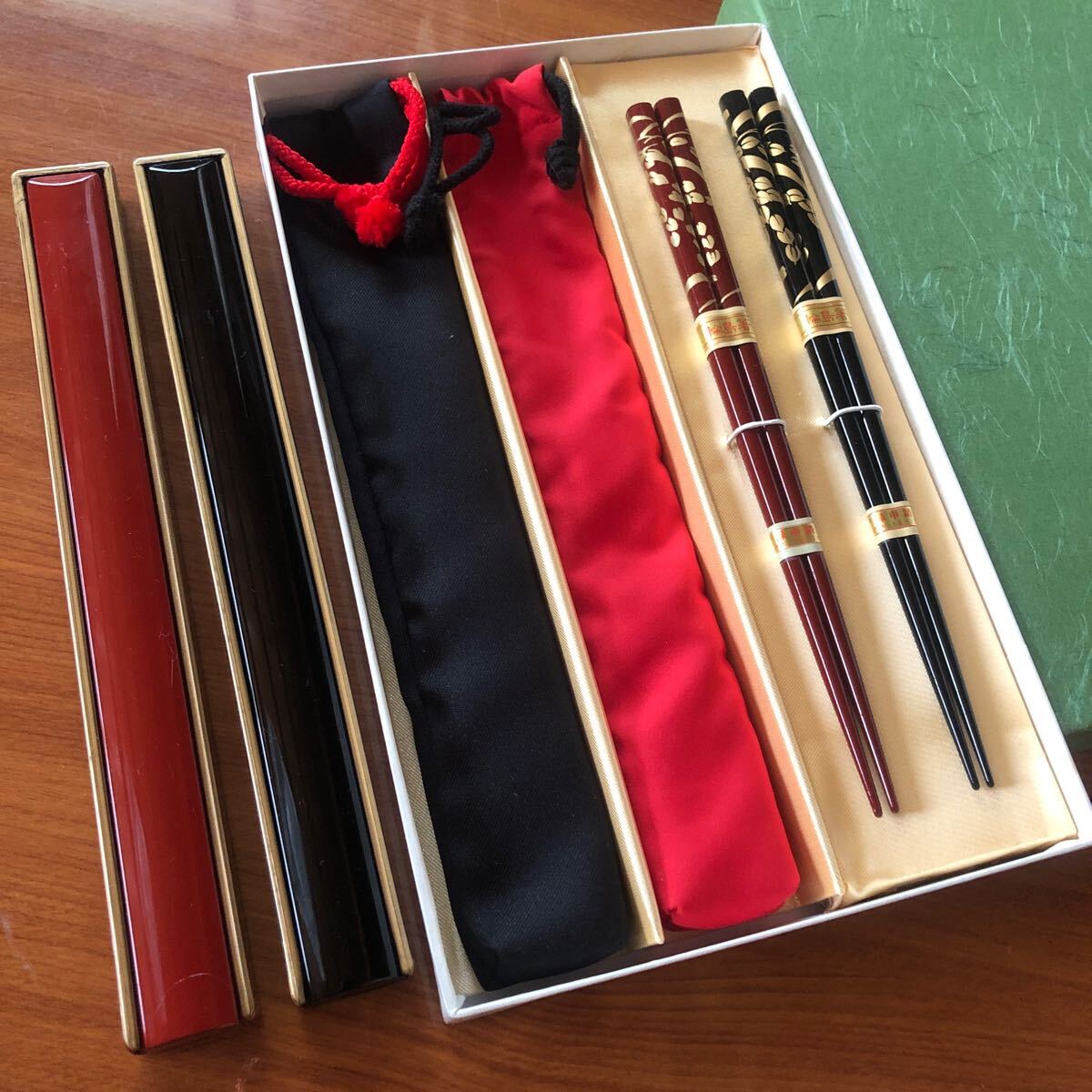 〈送料無料〉輪島塗 夫婦箸 箸 塗箸 箸箱 箸ケース 箸入れ 金彩 天然木 漆芸 工芸品拍卖