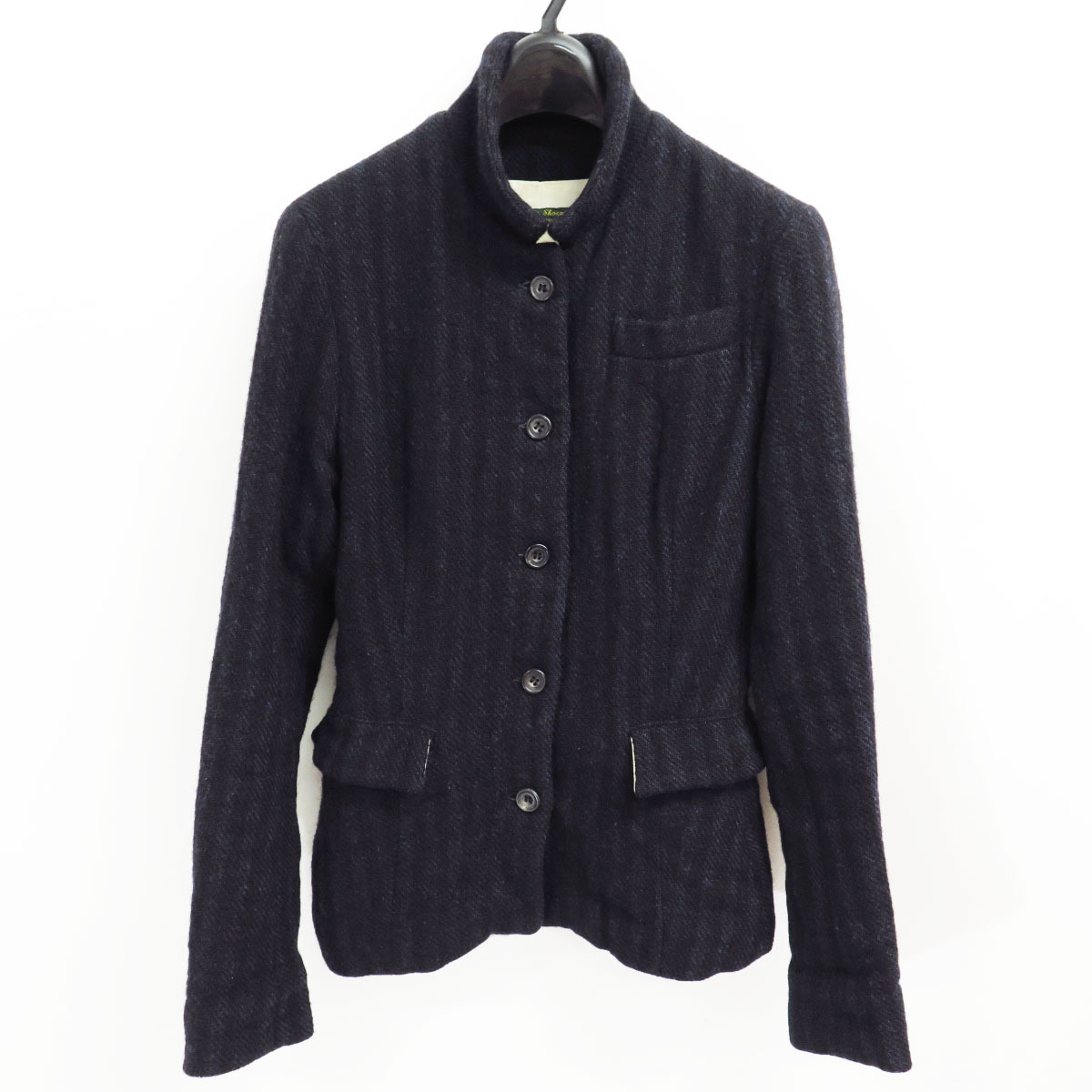 Paul Harnden Wool Tweed Shadow Striped Blazer Jacket XS ポールハーデン ウール ツイード ストライプ ブレザー ジャケット レディース拍卖