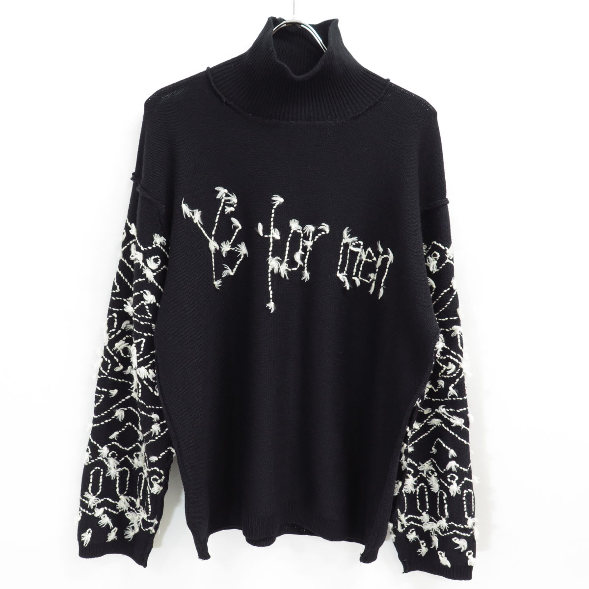 90s Y's for men Logo Embroidered Wool Knit Sweater Vintage ワイズフォーメン ロゴ ウール ニット ヨウジヤマモトプールオム ビンテージ拍卖